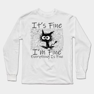 It's Fine I'm Fine Everything I Fine Math Lover Teacher Long Sleeve T-Shirt